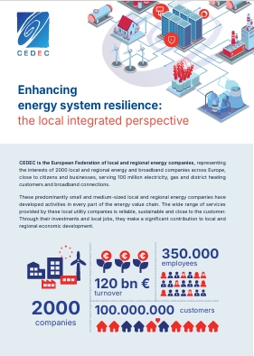 Summary of the CEDEC Report on Enhancing Energy System Resilience: the Local Integrated Perspective