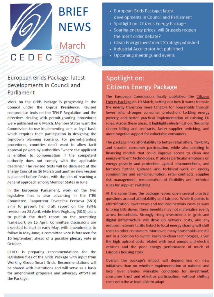 CEDEC Brief News March 2026