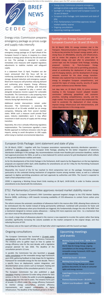 CEDEC Brief News April 2026