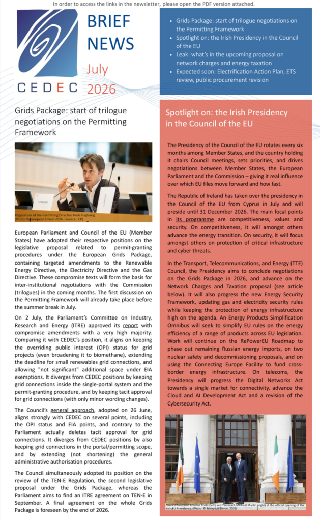 CEDEC Brief News July 2026