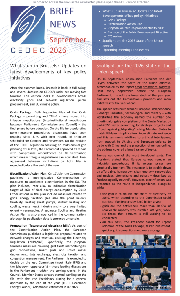 CEDEC Brief News September 2026